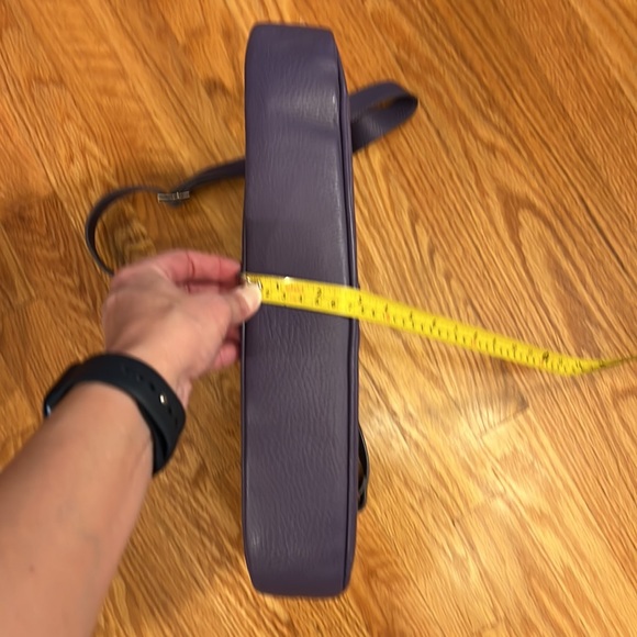 Audrey Talbott Purple Pebbled Leather Messenger Bag - Picture 4 of 11